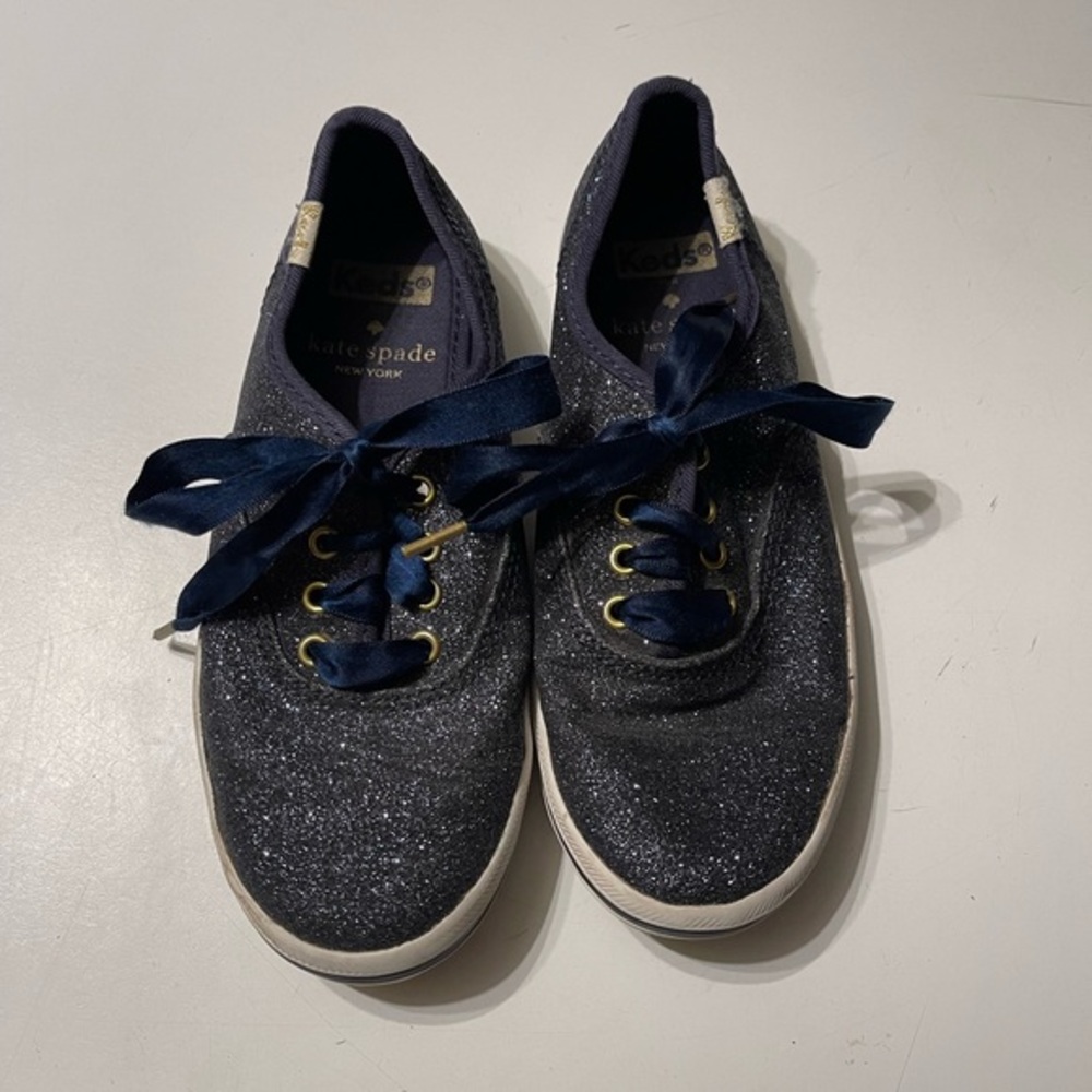 Keds X Kate Spade New York Children’s 13 Navy Blue Glitter Champion Sneakers